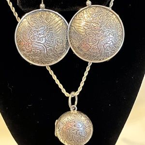 Silpada sterling silver dragon pendant and earrings.  Chain NOT included.